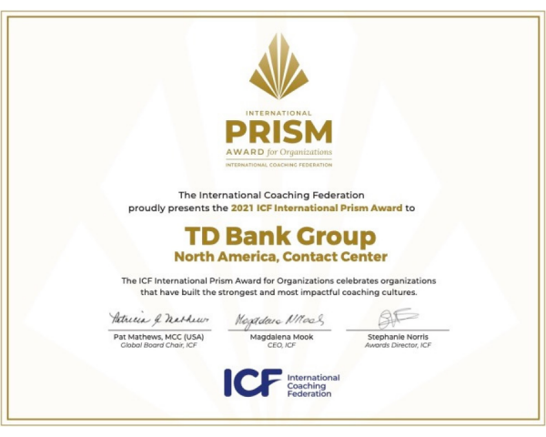 Essential Impact _ TD Bank Group_Internatinoal Coaching Federation Internatinoal Prism Award_transparent